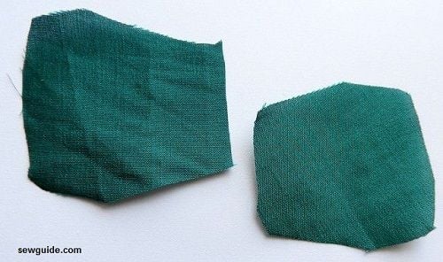 cut out fabric pieces to make the fabric brooch