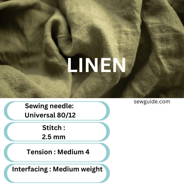 stitching settings for linen
