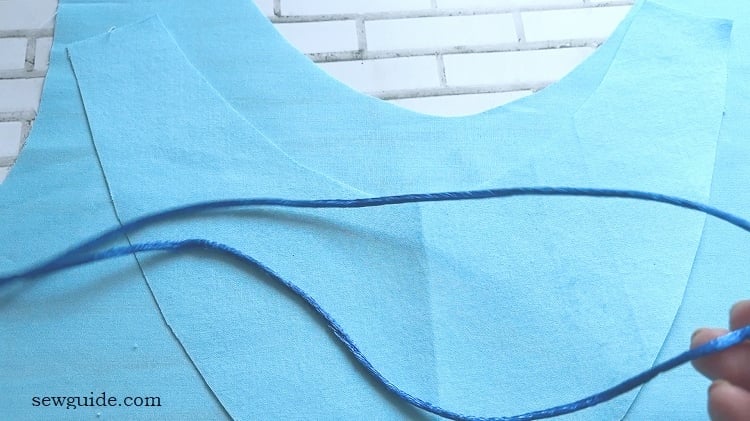 facing bodice and the ties