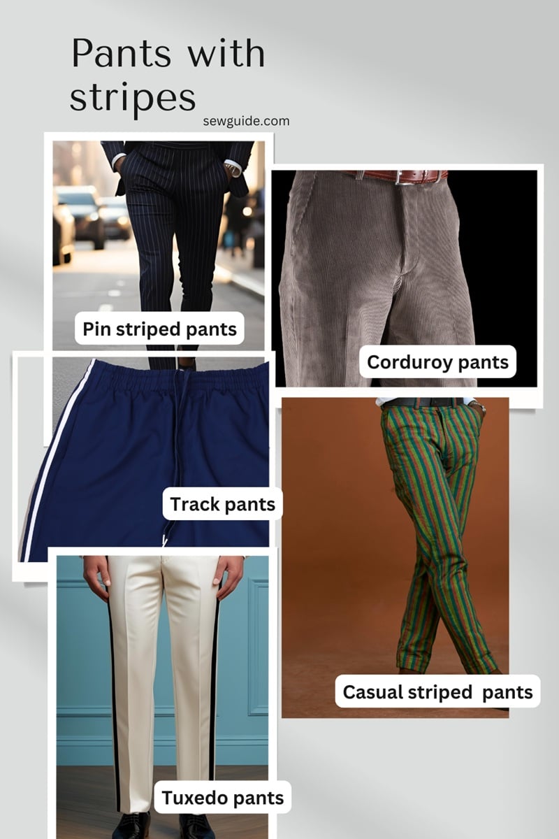 Pants with stripes 