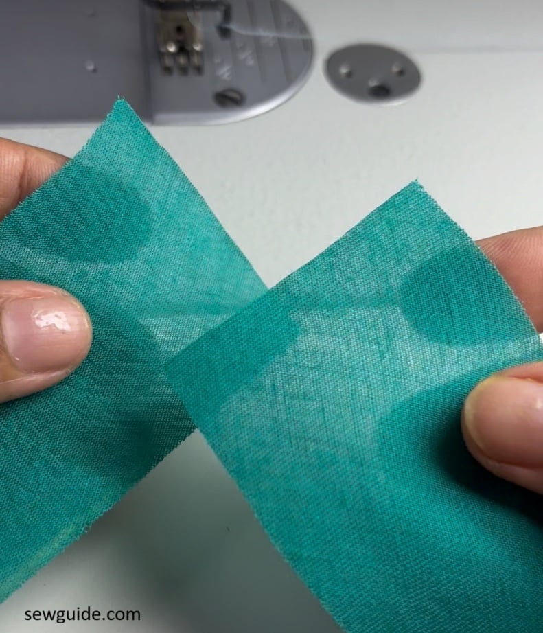 2 fabric strip ends