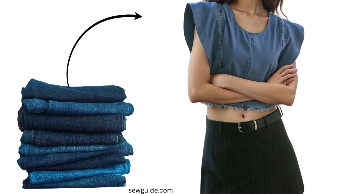 jeans top made from old jeans
