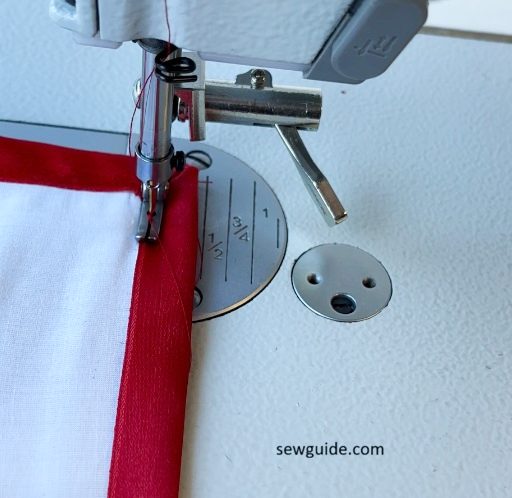 the napkin bound with ribbon