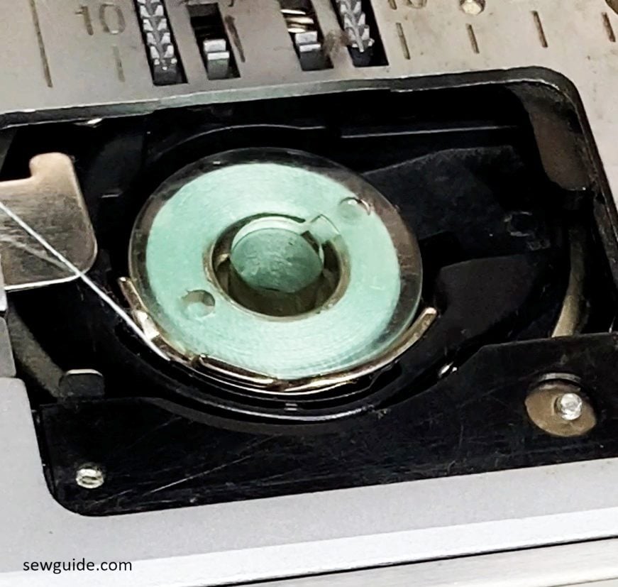 bobbin inside the drop in bobbin machine