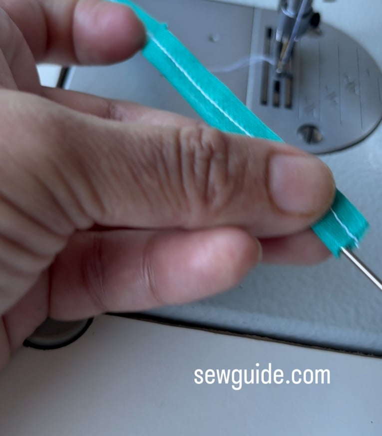 loop turner inserted inside the tube