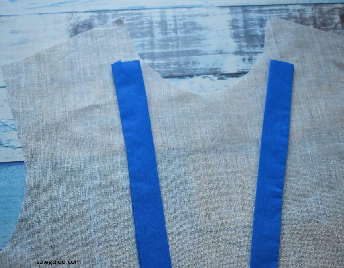 placket pieces and the bodice