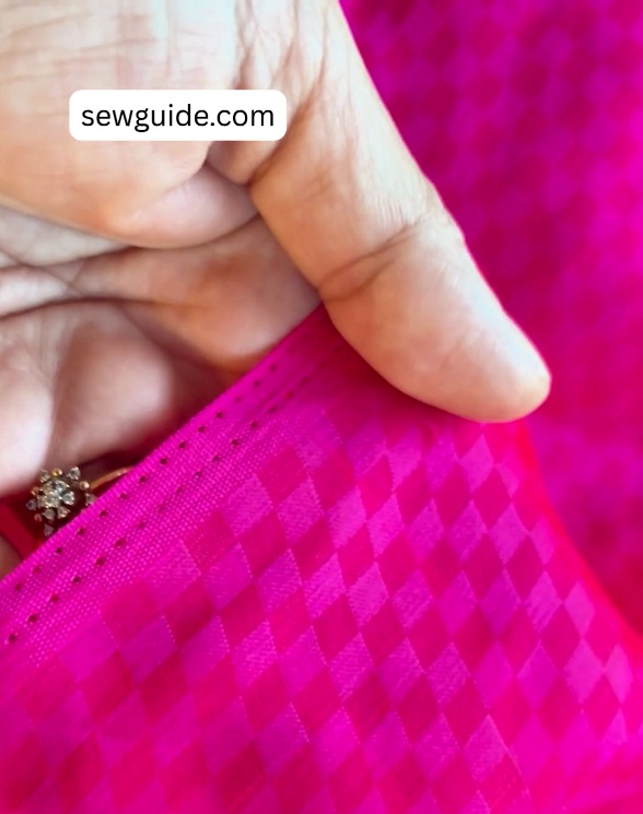 wrong side of the fabric