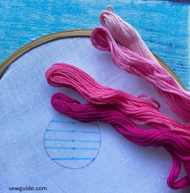 embroidery thread in ombre colors