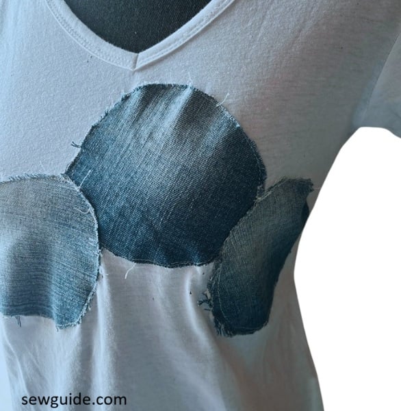 jeans appliqued on tshirt