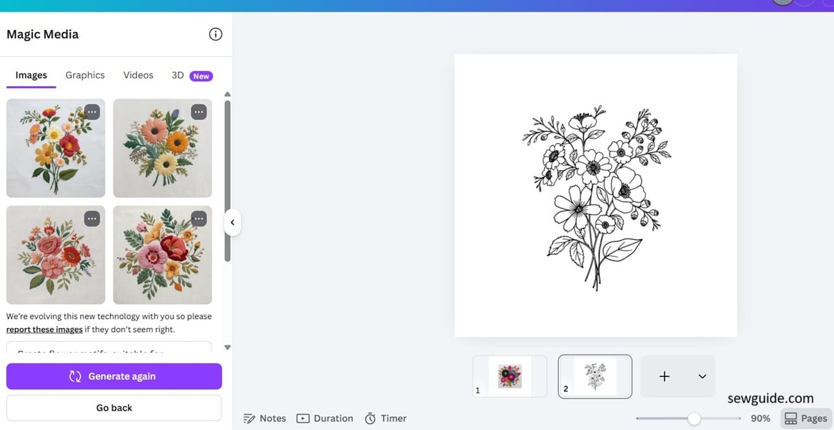 line drawing from canva