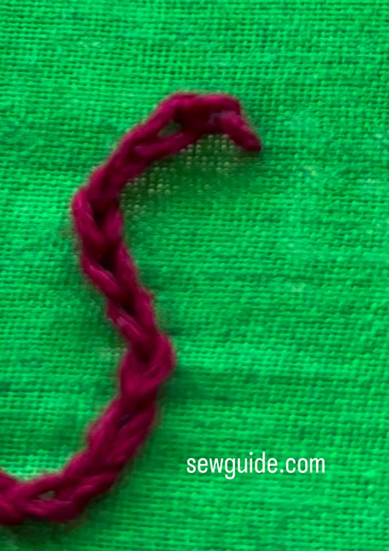 chain stitch S