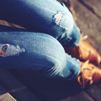 jeans has hole