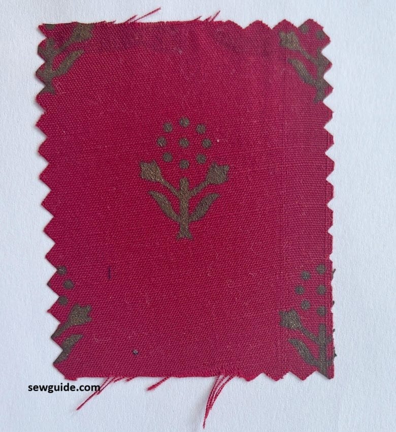 fabric with pigment printing