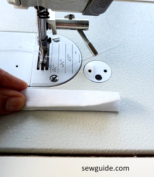 fold the fabric by half