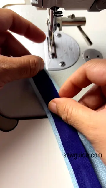 Fabric straps with faux piping thumbnail