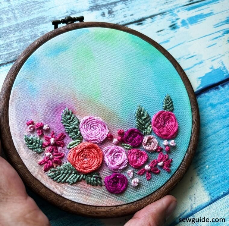 water color embroidery