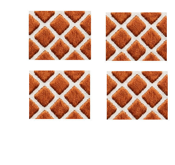 the tiles to be joined for creating the coninous fabric pattern
